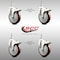 Service Caster 5 Inch 316SS Maroon Polyurethane Wheel Swivel 1/2 Inch Stem Caster Set Lock Brake SS316TSTTL20S514-PPUB-MRN-121315-4 - alternate 2